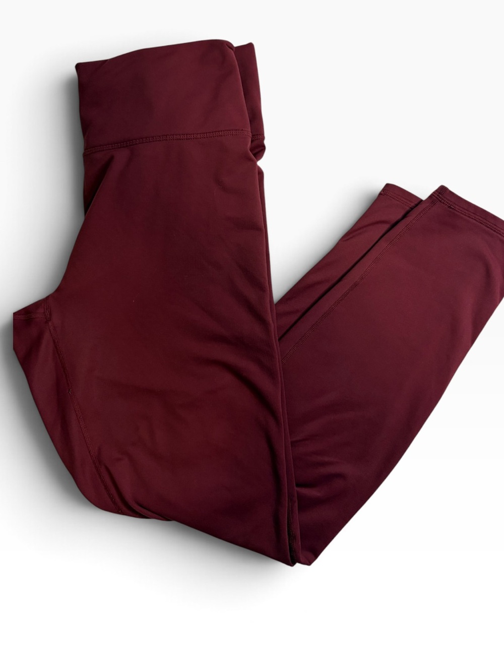 Fabletics Burgundy High Waisted Leggings 26” Inseam Estimated M